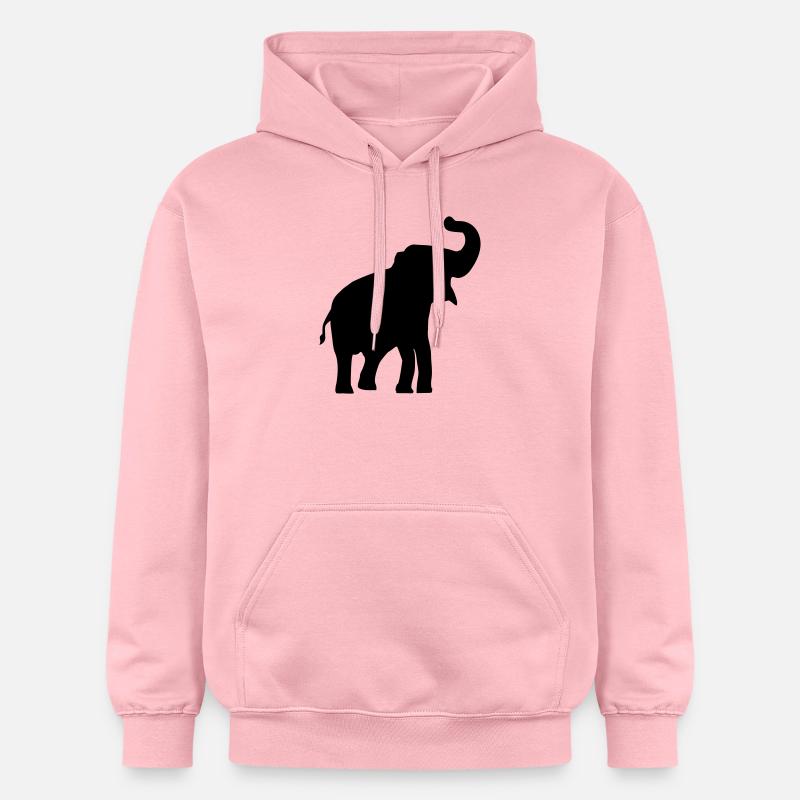 Éléphant - Sweat à capuche Softstyle® Gildan Unisexe - rose clair