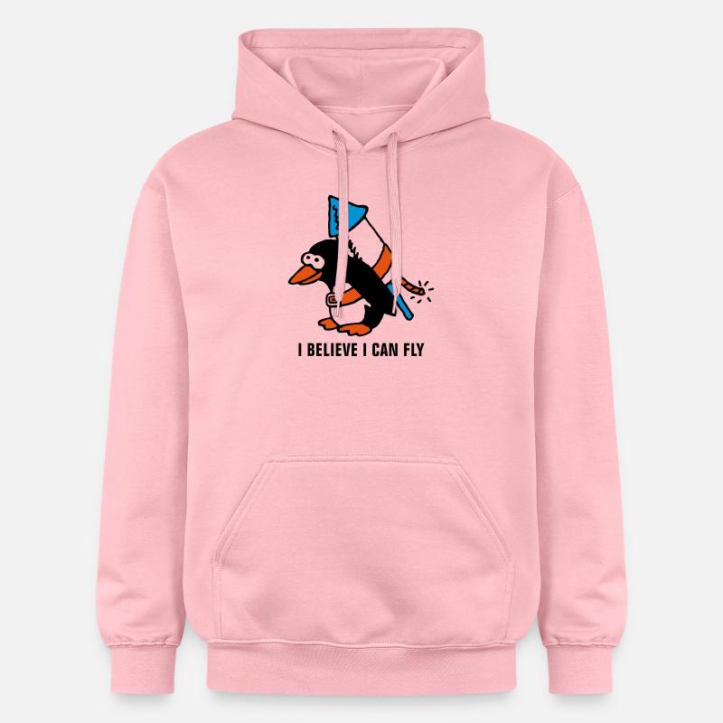 rocket_pinguin_white_b_3c - Sweat à capuche Softstyle® Gildan Unisexe - rose clair