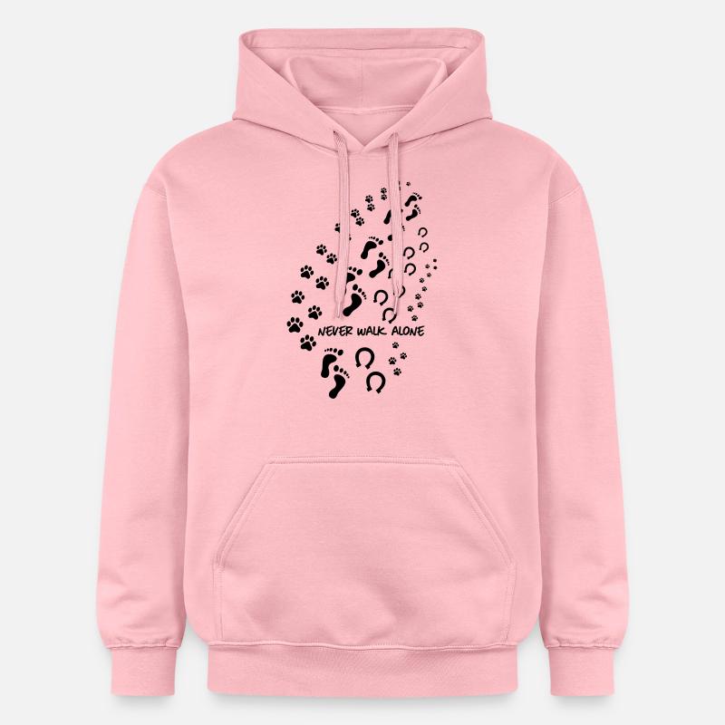 ne marche jamais seul 3 - Sweat à capuche Softstyle® Gildan Unisexe - rose clair