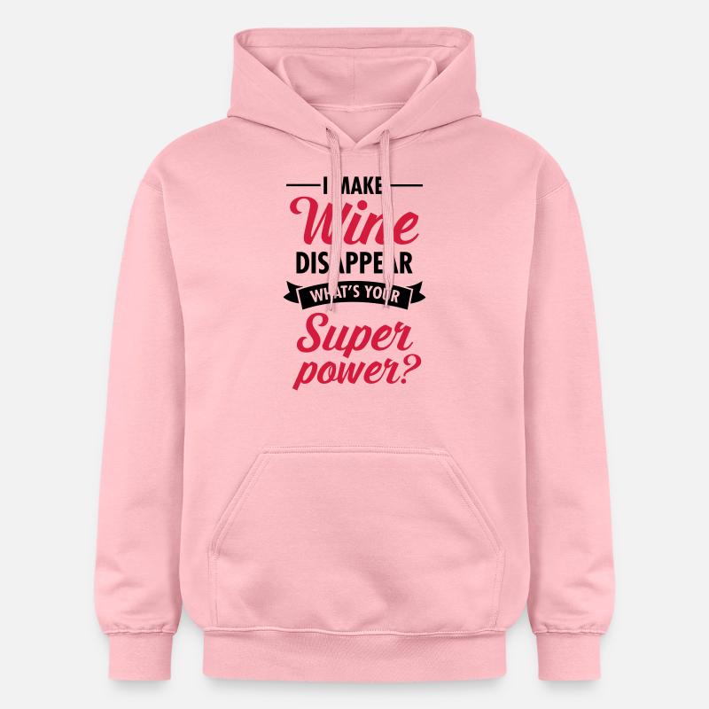 I Make WIne Disappear... - Sweat à capuche Softstyle® Gildan Unisexe - rose clair