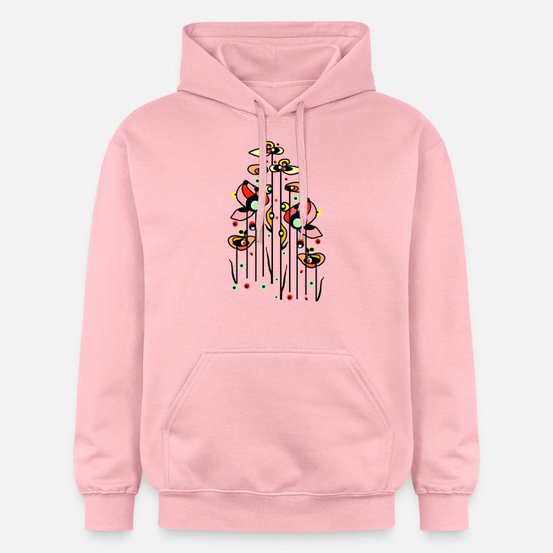 Fleur - Sweat à capuche Softstyle® Gildan Unisexe - rose clair