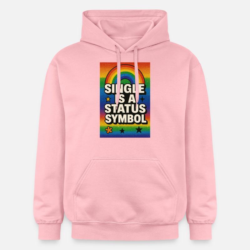 Single ist ein Statussymbol Regenbogen - Gildan Unisex Softstyle® Midweight Hoodie - Hellrosa