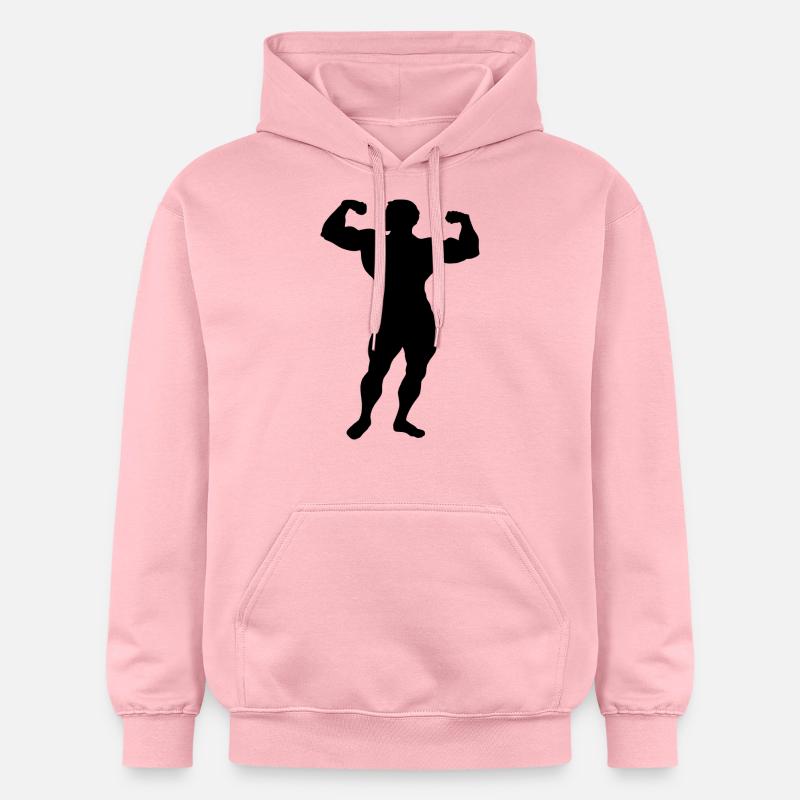 silhouette Bodybuilder - Sweat à capuche Softstyle® Gildan Unisexe - rose clair