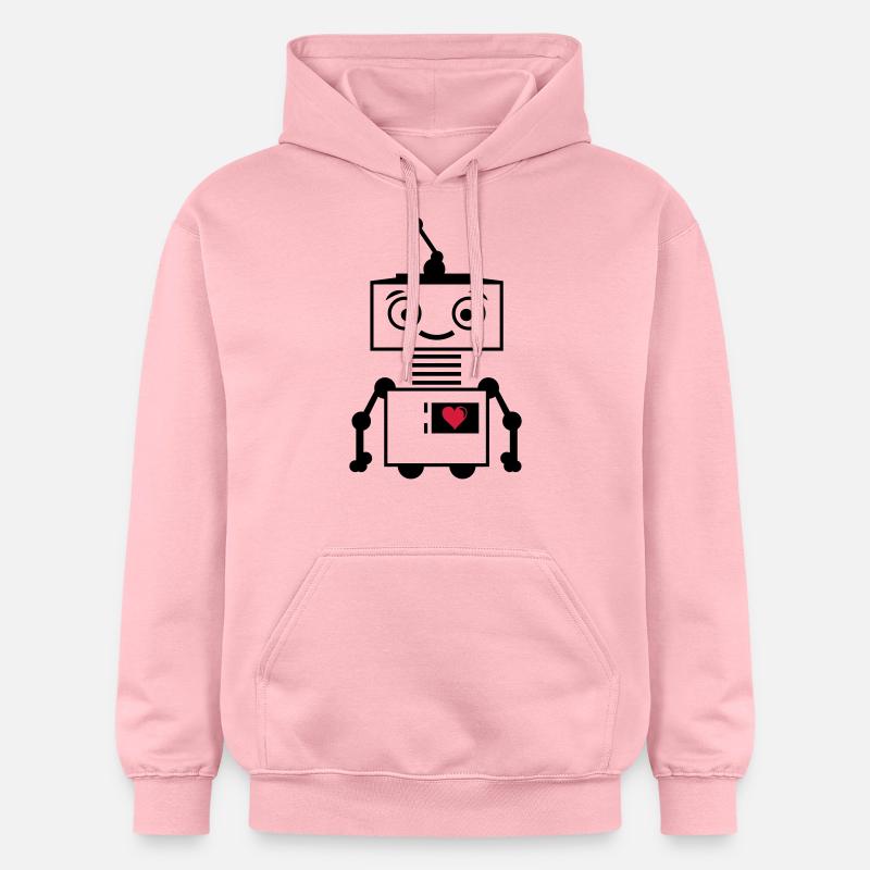 roboter_herz_2 - Sweat à capuche Softstyle® Gildan Unisexe - rose clair