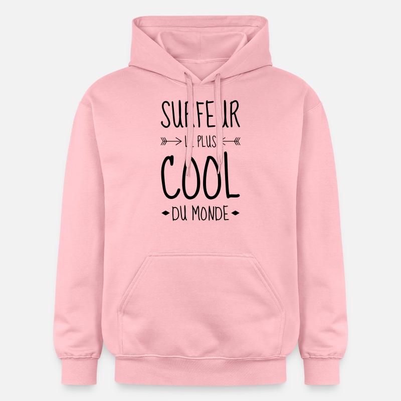 surf / surfeur / surfer / plage - Sweat à capuche Softstyle® Gildan Unisexe - rose clair