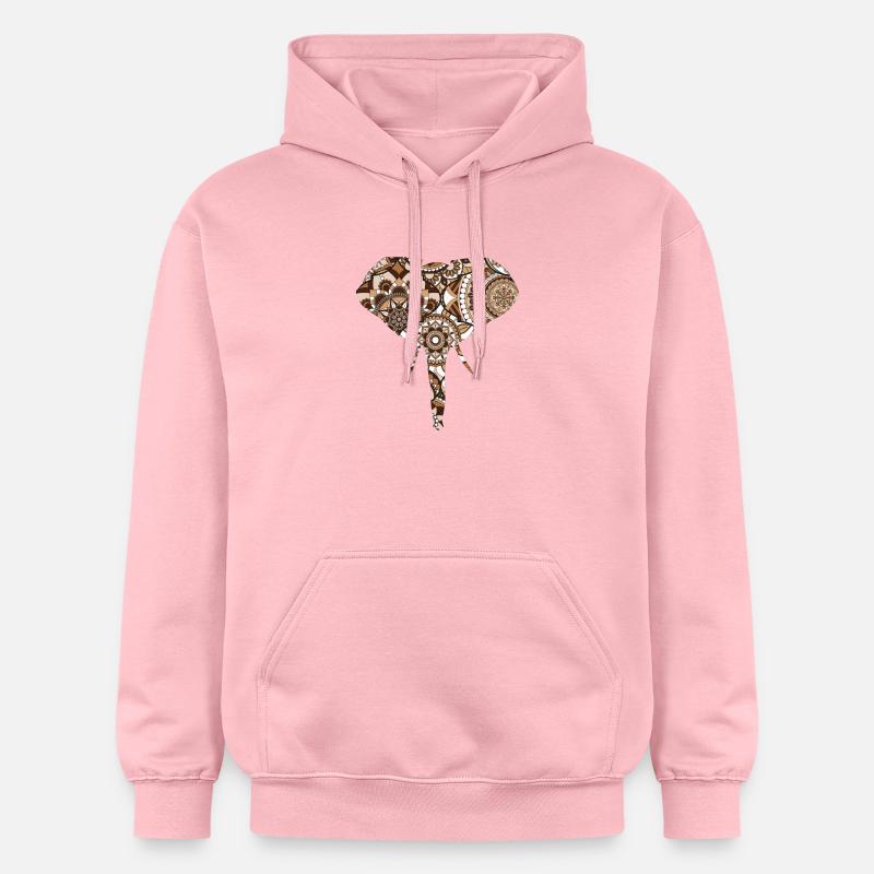 Modèle d’éléphant - Sweat à capuche Softstyle® Gildan Unisexe - rose clair