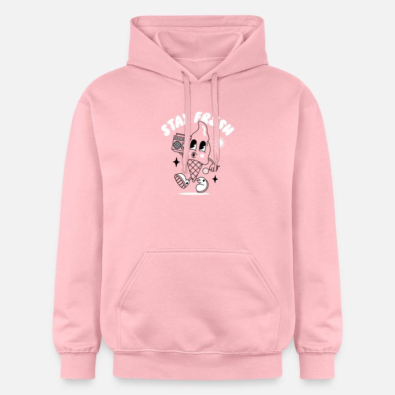 Rétro Stay Fresh Illustration de rêve - Sweat à capuche Softstyle® Gildan Unisexe - rose clair