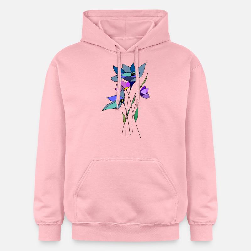 Fleur - Sweat à capuche Softstyle® Gildan Unisexe - rose clair
