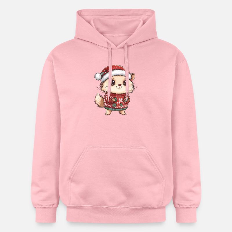 Noël de Noël hérisson - Sweat à capuche Softstyle® Gildan Unisexe - rose clair