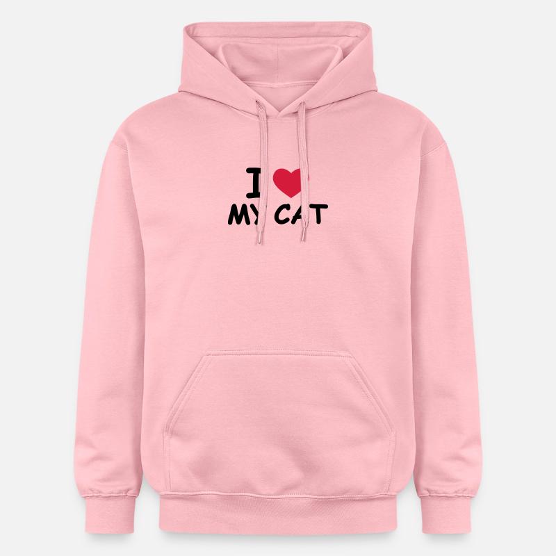 I Love my Cat - Sweat à capuche Softstyle® Gildan Unisexe - rose clair