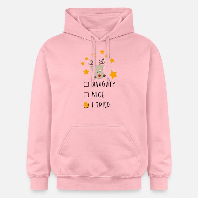 Noël - Sweat à capuche Softstyle® Gildan Unisexe - rose clair