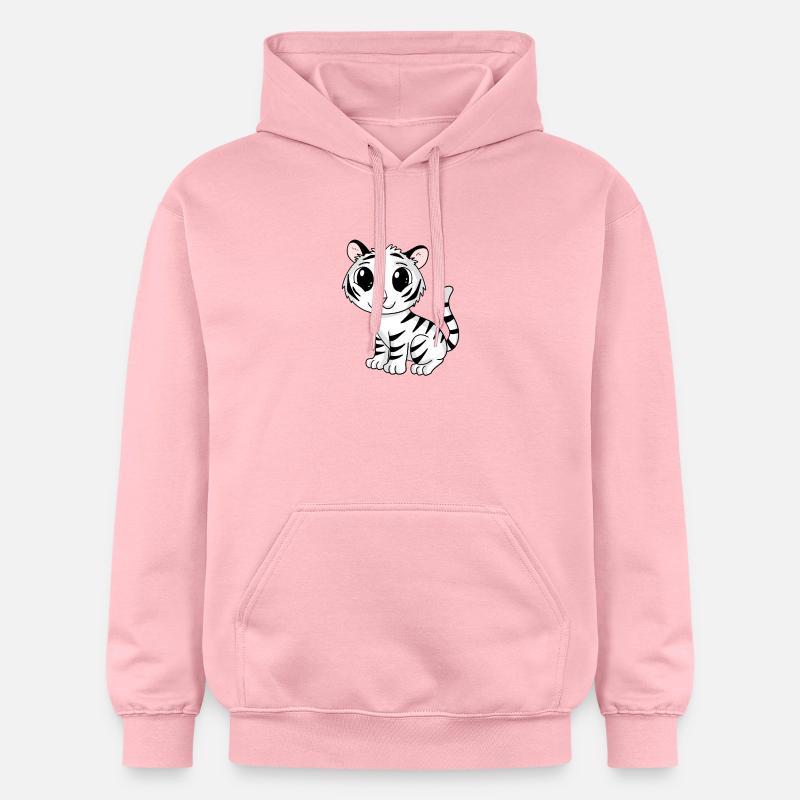 tigre blanc - Sweat à capuche Softstyle® Gildan Unisexe - rose clair