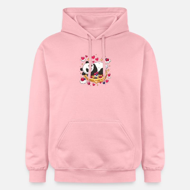 Panda on Waffle Dreams - Sweat à capuche Softstyle® Gildan Unisexe - rose clair
