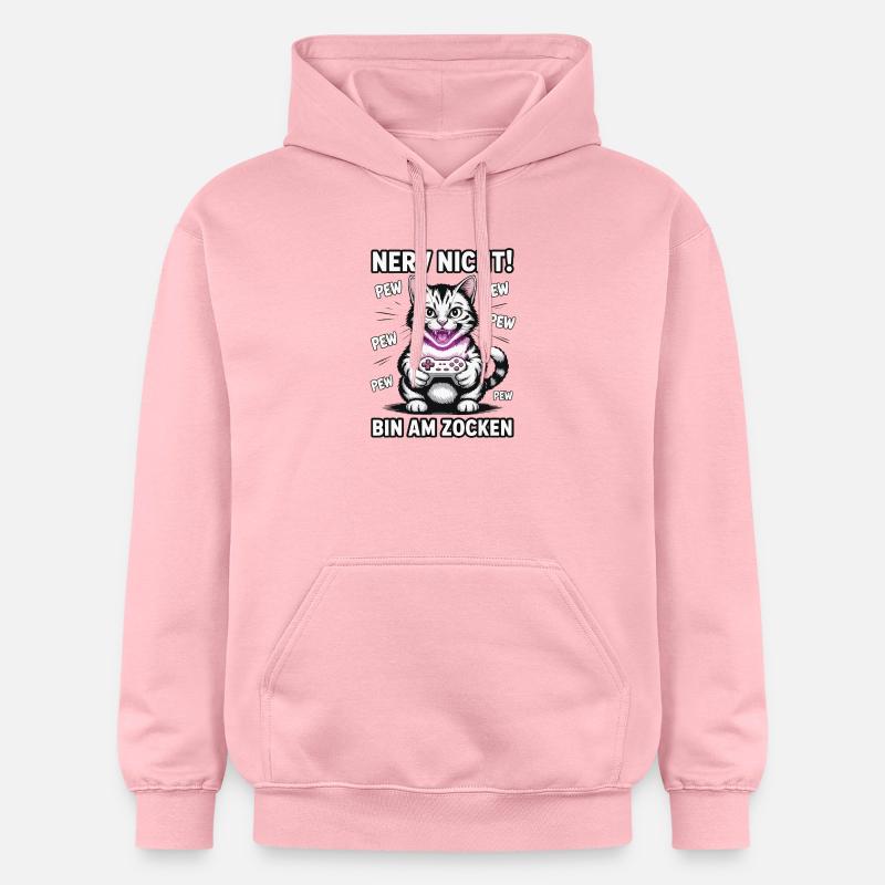 Courage Not I Gaming Cat Design - Sweat à capuche Softstyle® Gildan Unisexe - rose clair