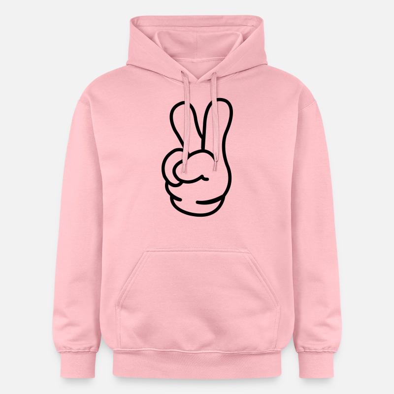 peace_comic_hand_01 - Sweat à capuche Softstyle® Gildan Unisexe - rose clair