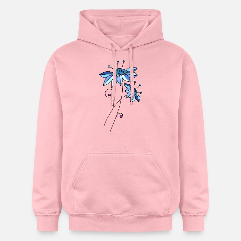 Fleur - Sweat à capuche Softstyle® Gildan Unisexe - rose clair