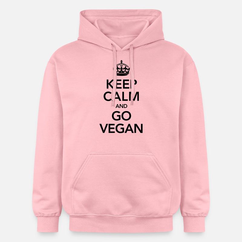 Keep Calm And Go Vegan - Sweat à capuche Softstyle® Gildan Unisexe - rose clair
