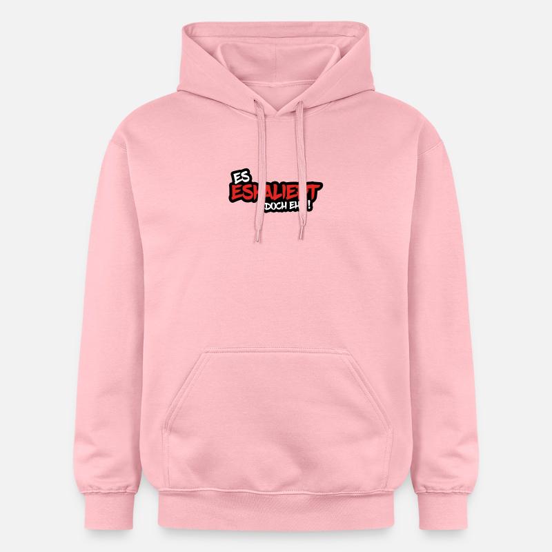 Il dégénère ehh MAIS! - Sweat à capuche Softstyle® Gildan Unisexe - rose clair