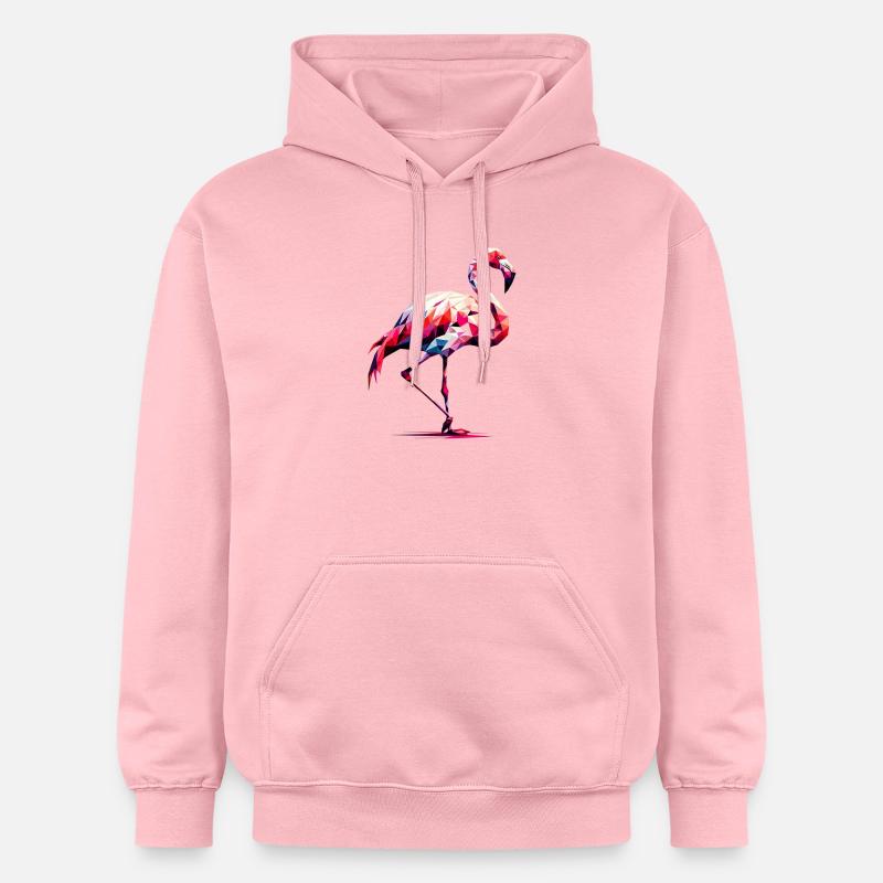 Flamant rose polygonal - Sweat à capuche Softstyle® Gildan Unisexe - rose clair