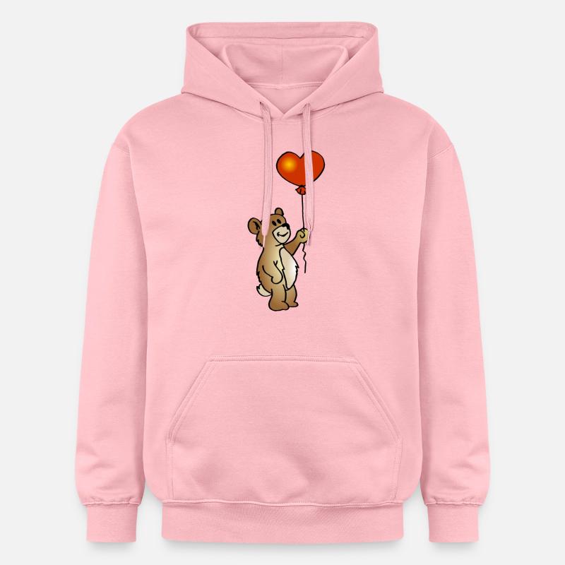 Teddy avec le coeur - Sweat à capuche Softstyle® Gildan Unisexe - rose clair