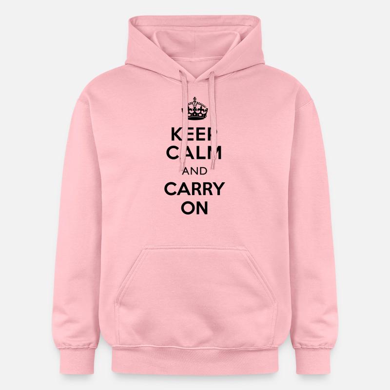 Gardez le calme et continuez - Sweat à capuche Softstyle® Gildan Unisexe - rose clair