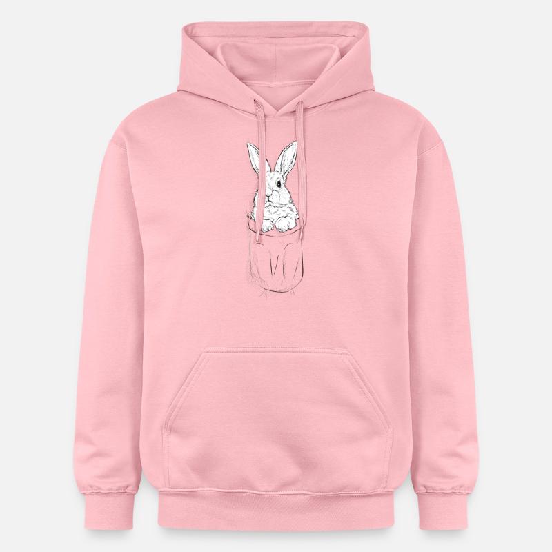 mignon lapin dans le sac - Sweat à capuche Softstyle® Gildan Unisexe - rose clair