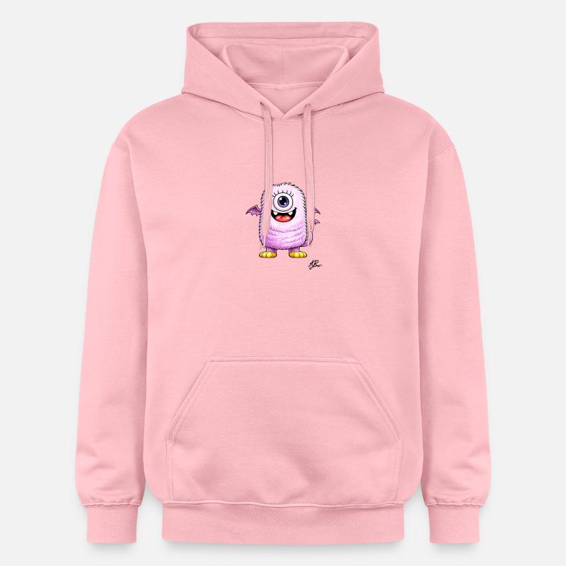 Monstre lilas œil unique ailé - Sweat à capuche Softstyle® Gildan Unisexe - rose clair