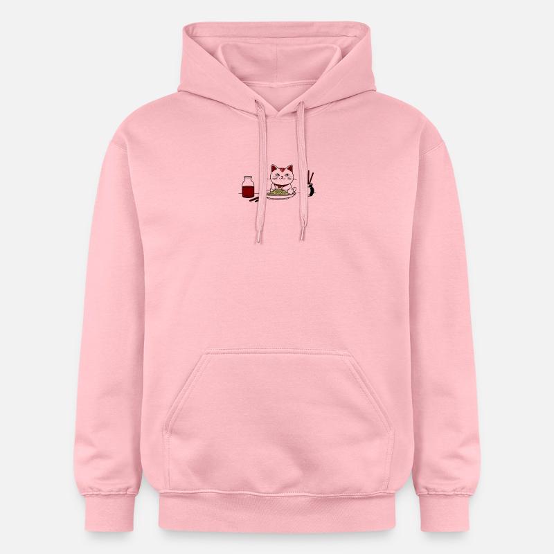 Chat et ramen - Sweat à capuche Softstyle® Gildan Unisexe - rose clair