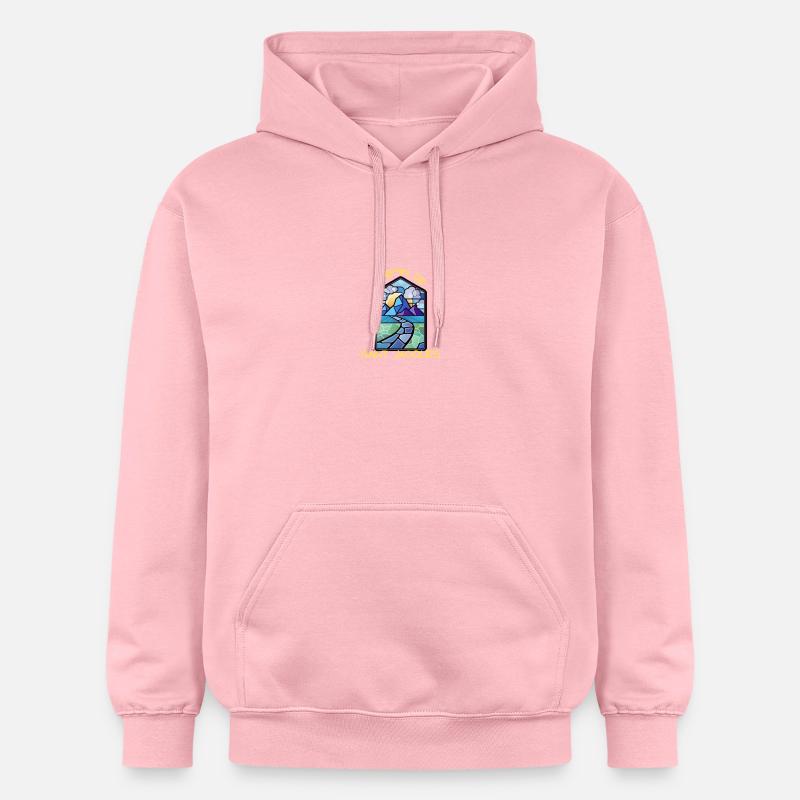 Chemin de St jacques vitrail - Sweat à capuche Softstyle® Gildan Unisexe - rose clair