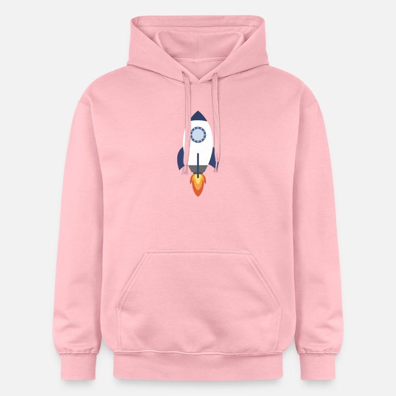 Espace fusée - Sweat à capuche Softstyle® Gildan Unisexe - rose clair