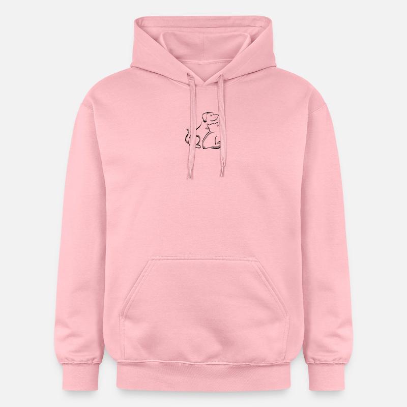 chien chat - Sweat à capuche Softstyle® Gildan Unisexe - rose clair