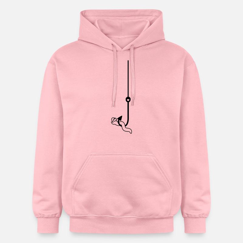 Worm On The Hook - Sweat à capuche Softstyle® Gildan Unisexe - rose clair