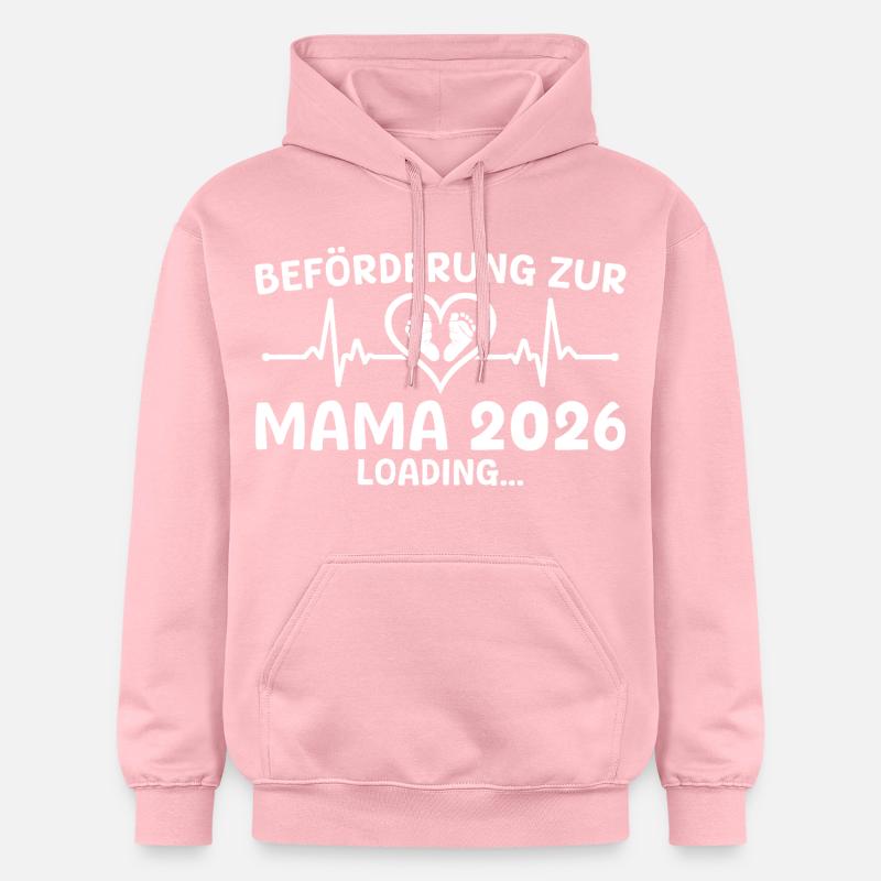 Werdende Mutter 2026 loading - Mama - Gildan Unisex Softstyle® Midweight Hoodie - Hellrosa