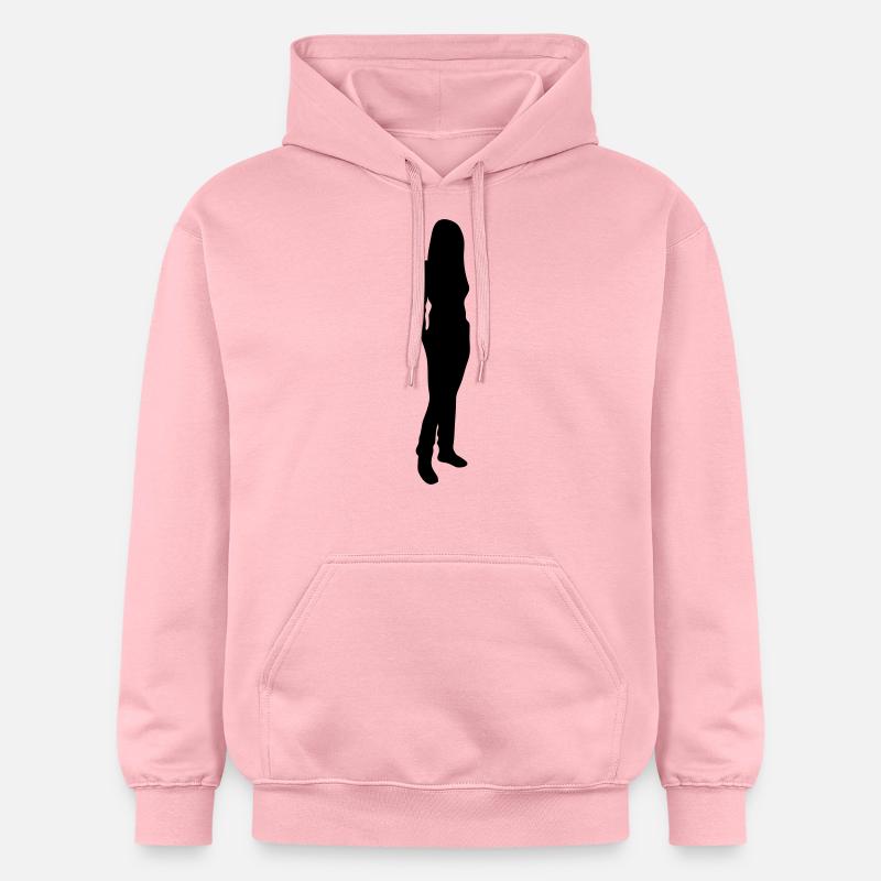 Silhouette silhouette silhouette - Sweat à capuche Softstyle® Gildan Unisexe - rose clair