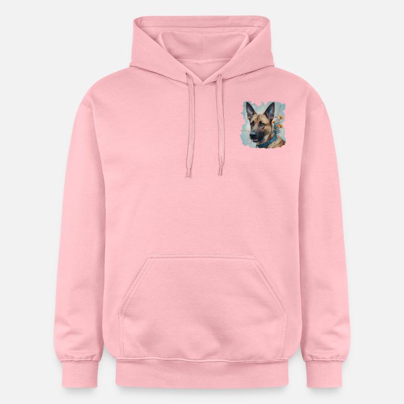 MALINOIS - Sweat à capuche Softstyle® Gildan Unisexe - rose clair