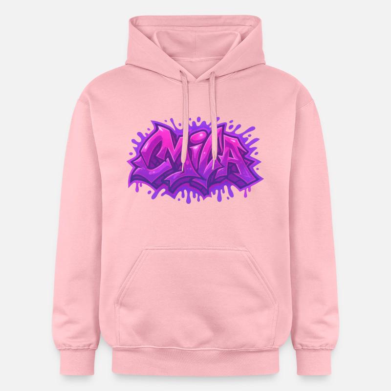 Graffiti  MILA Prénom cadeau idéal imprimable - Sweat à capuche Softstyle® Gildan Unisexe - rose clair
