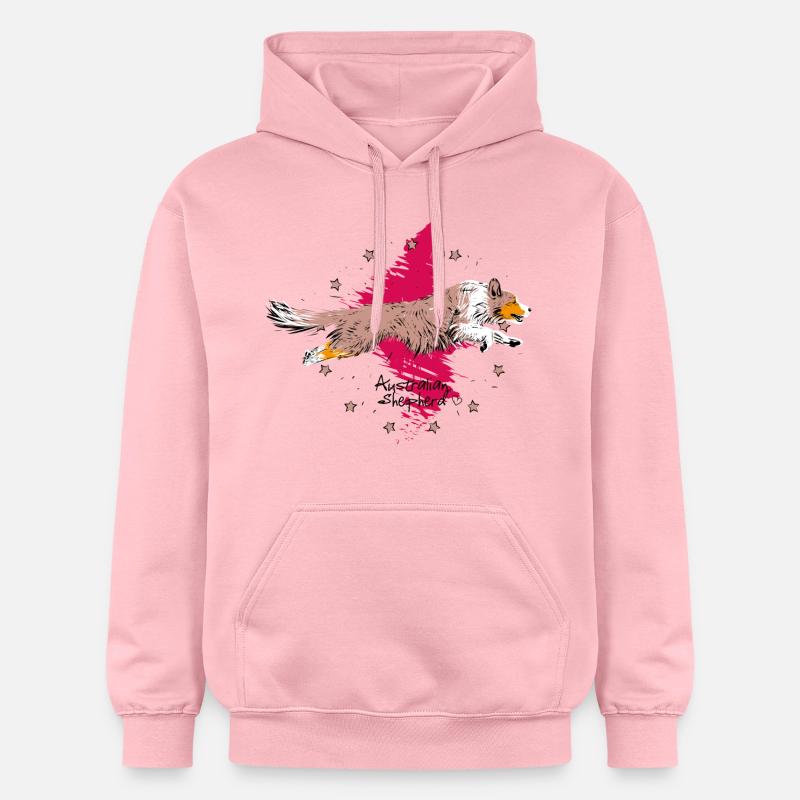 Australian Shepherd, red merle - Sweat à capuche Softstyle® Gildan Unisexe - rose clair