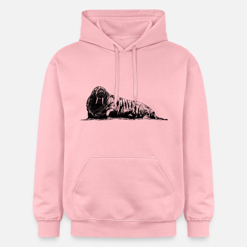 Graphique de morse - Sweat à capuche Softstyle® Gildan Unisexe - rose clair