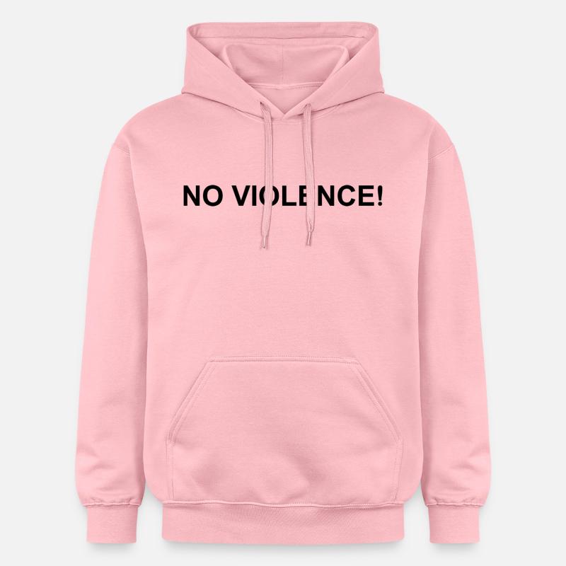 Violence Citation Pas de violence - Sweat à capuche Softstyle® Gildan Unisexe - rose clair