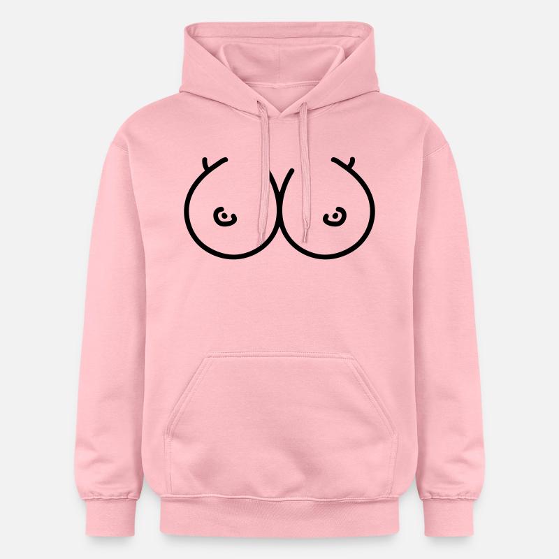 Seins - Seins - Seins - Line - Sweat à capuche Softstyle® Gildan Unisexe - rose clair