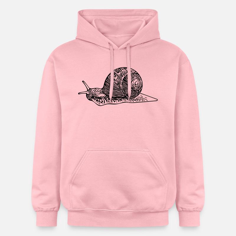 escargot - Sweat à capuche Softstyle® Gildan Unisexe - rose clair