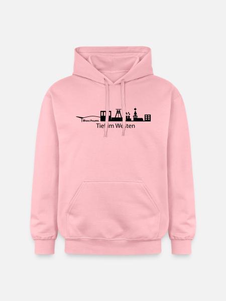 Skyline Bochum profonde dans l'Ouest - Sweat à capuche Softstyle® Gildan Unisexe - rose clair