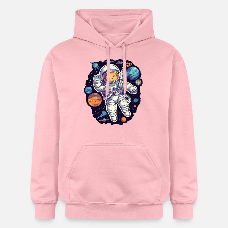 Astronaute de l’espace Cat - Sweat à capuche Softstyle® Gildan Unisexe - rose clair