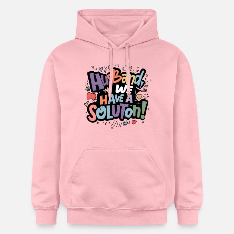 Mari, nous avons une solution - Sweat à capuche Softstyle® Gildan Unisexe - rose clair