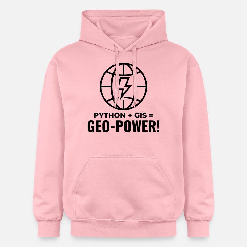 Python SIG Géo-Puissance Programmation Géospatial - Sweat à capuche Softstyle® Gildan Unisexe - rose clair