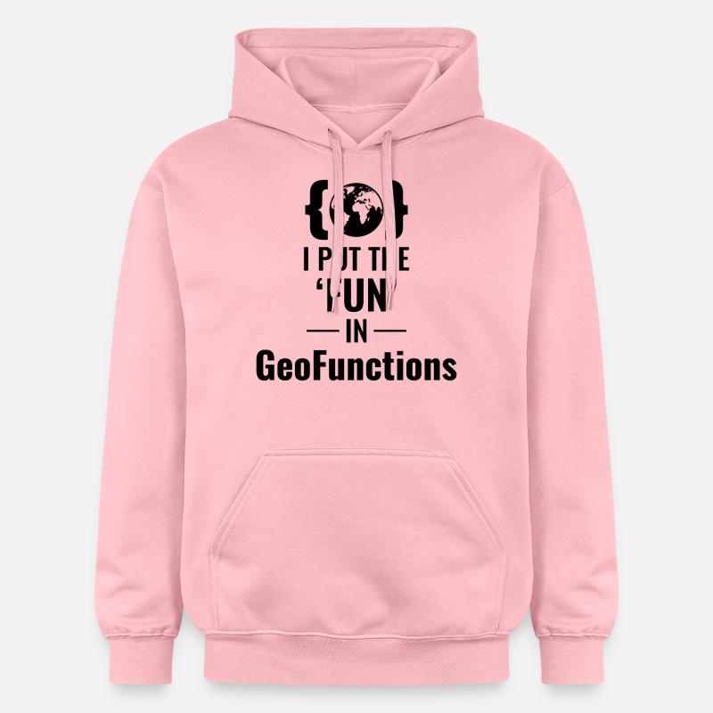 GeoFunctions GIS Programming Developer Fun - Gildan Unisex Softstyle® Midweight Hoodie - light pink