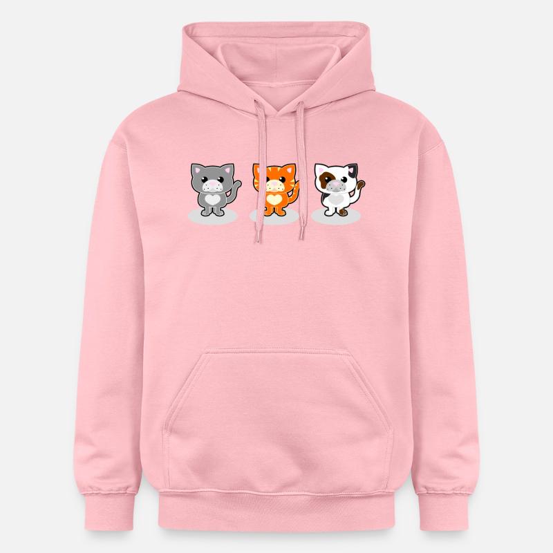chats mignons - Sweat à capuche Softstyle® Gildan Unisexe - rose clair