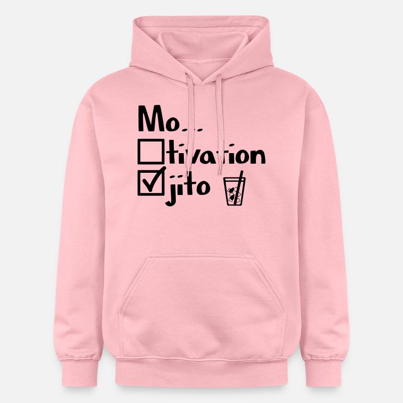 Motivation oder Mojito? - Gildan Unisex Softstyle® Midweight Hoodie - Hellrosa