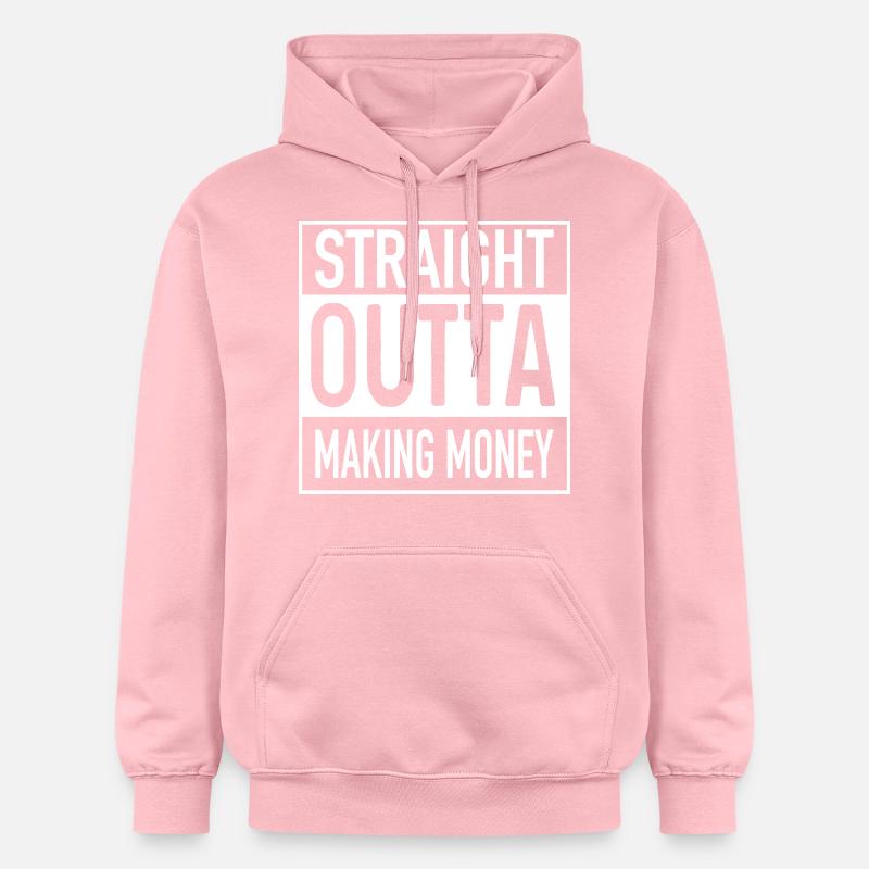 Directement OUTTA Gagner de l’argent - Sweat à capuche Softstyle® Gildan Unisexe - rose clair