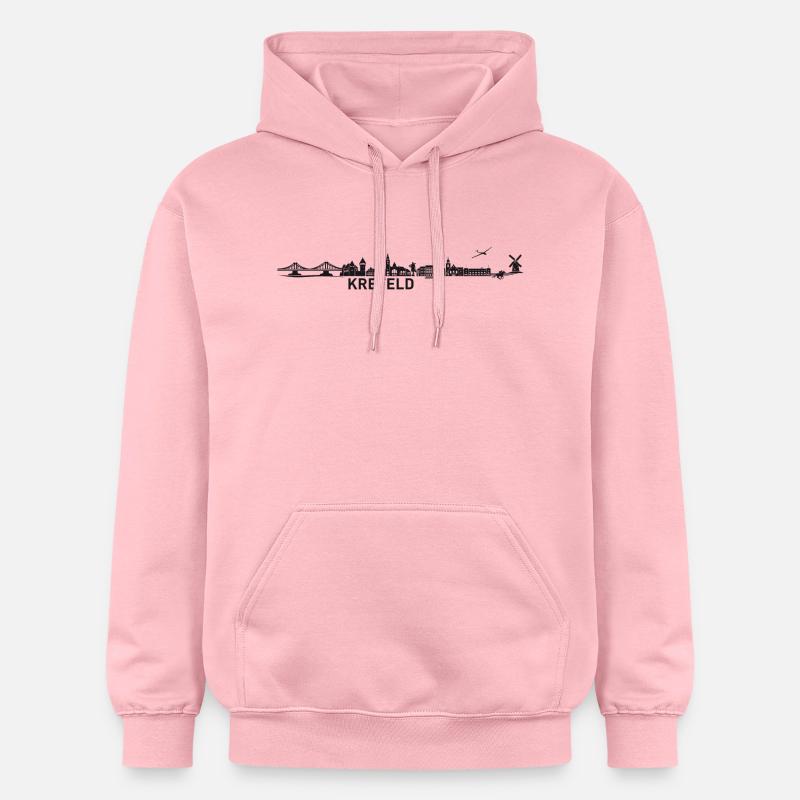 Krefeld skyline - Sweat à capuche Softstyle® Gildan Unisexe - rose clair